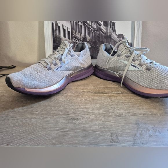 Brooks Women's Running Shoes - Gray and Purple - Picture 2 of 7
